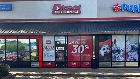 Direct Auto Insurance storefront located at  10101 Mabelvale Plaza Dr, Little Rock