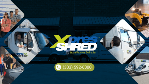XpressShred Google Business Profile cover image featuring company logo and phone number: (303) 592-6000