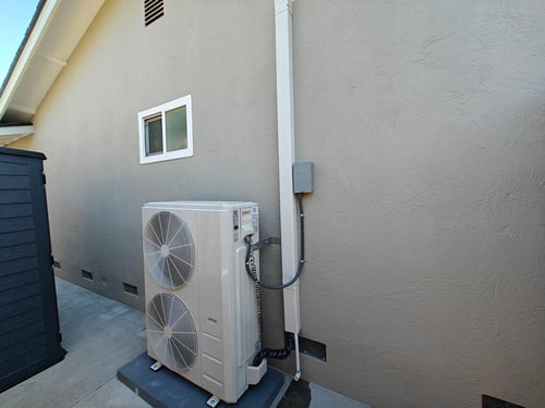 Mini split heat pump installation