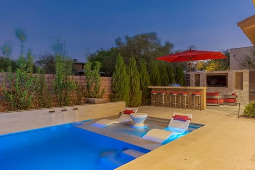 Night View of the Pool by Watters Aquatech