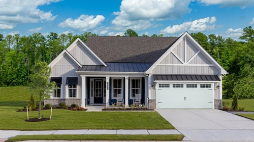 single-family home with covered porch