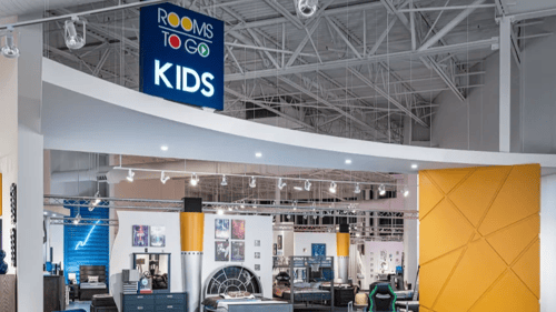 Rooms To Go Kids showroom interior