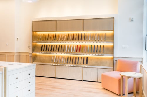 Interior photo of frame styles at Framebridge 14th Street
