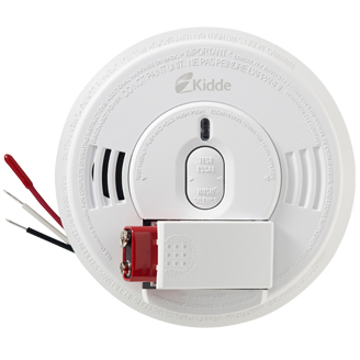 Image de face: Avertisseur de fumée à 120 V CA avec pile de secours de 9 V à chargement frontal