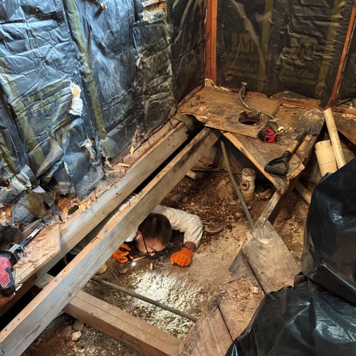Plumber running new water lines in Justin, TX