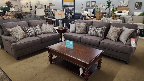 Tomah Slumberland Furniture brown sofa set