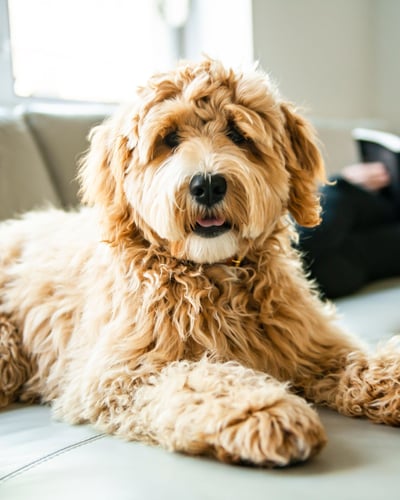dog on couch