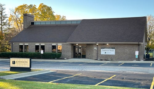 Exterior image of the temporary Johnson Financial Group location