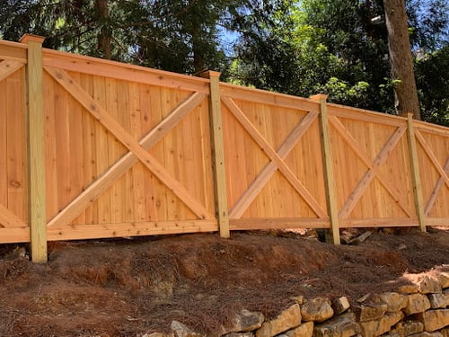 Wooden fence
