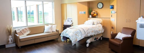 Photo of a labor and delivery room at the women's center