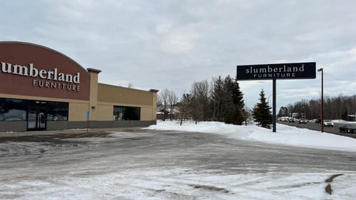 Street view of Slumberland Furniture Store in Grand Rapids,  MN