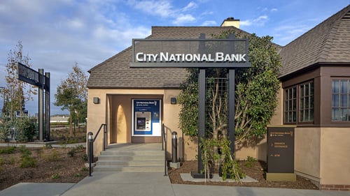 Whittier ATM vestibule and sign