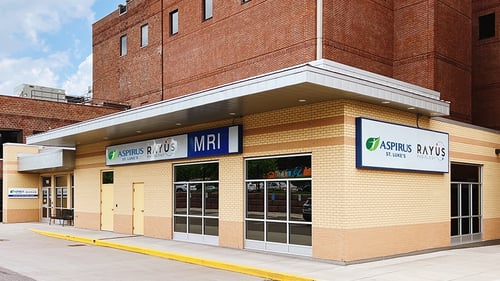 exterior photo of MRI entrance to Aspirus St. Luke's Hospital