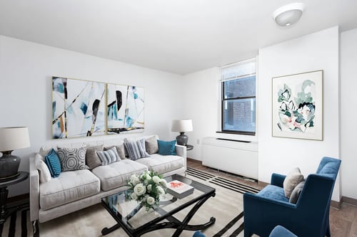 Living Room at Richford Arms Apartments in Erie, PA