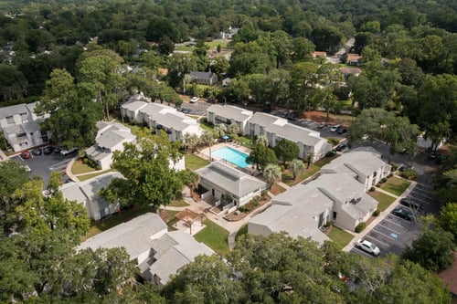 Bird Eye View Of Property at Oaks at Victory Apartments, Savannah, Georgia