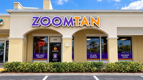 Zoom Tan Store Front in St. Petersburg, FL (Former South Beach Tanning) off of 22nd Ave N, across from Tyrone Mall