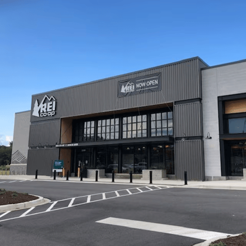 The front of the REI store in Columbia, South Carolina