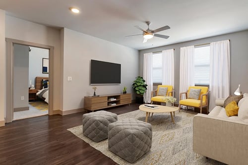 Living room at The Cosmopolitan in Tulsa, OK 74119