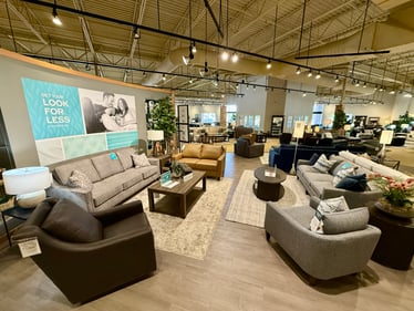Flexsteel sofa at Slumberland Furniture Champaign.