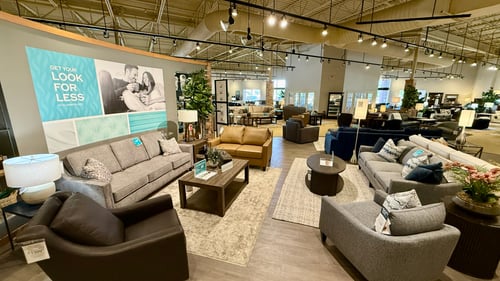 Flexsteel sofa at Slumberland Furniture Champaign.