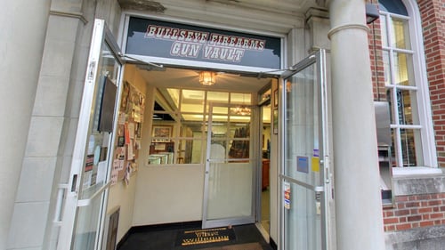 Front entrance of Bullseye Firearms Gun Vault