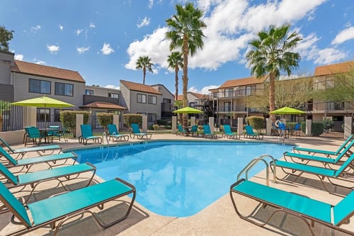 Swimming Pool at Overlook at Pantano Apartments in Tucson, AZ 85710