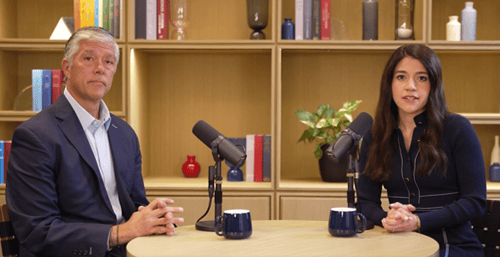 man and woman facing the camera about to engage in conversation