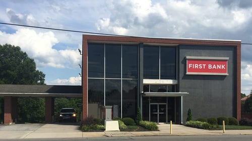 First Bank Mooresville branch exterior.