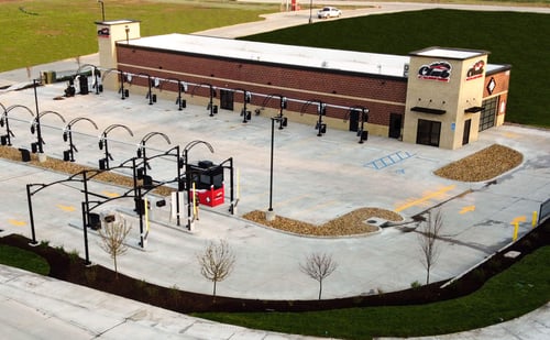Aerial View of Columbia, Missouri Club Car Wash