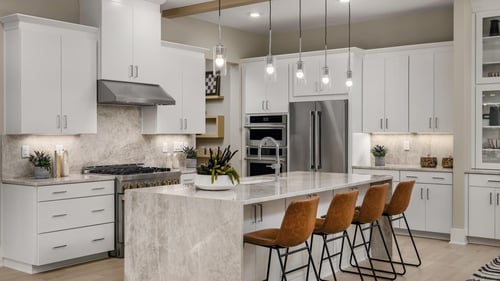 Stunning kitchen with ample cabinets and countertop space
