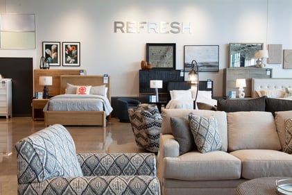 Bloomington Slumberland Furniture sofa and accent chair set