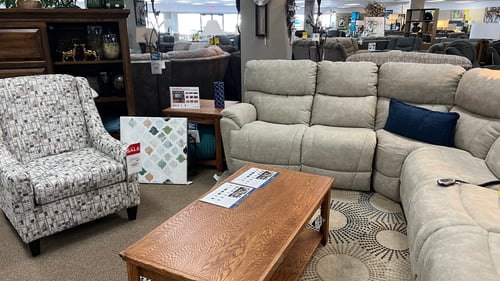 Trouper sectional at Slumberland Furniture Store in Thief River Falls,  MN