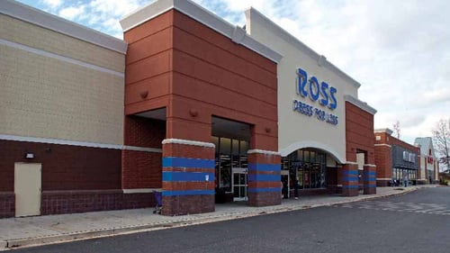 Front facade of Ross Dress For Less at South Plaza shopping center