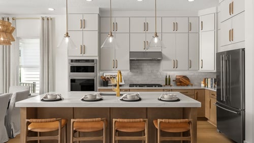 Gourmet kitchens with ample counter and cabinet space