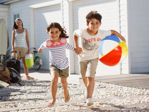 Kids enjoying their vacation.